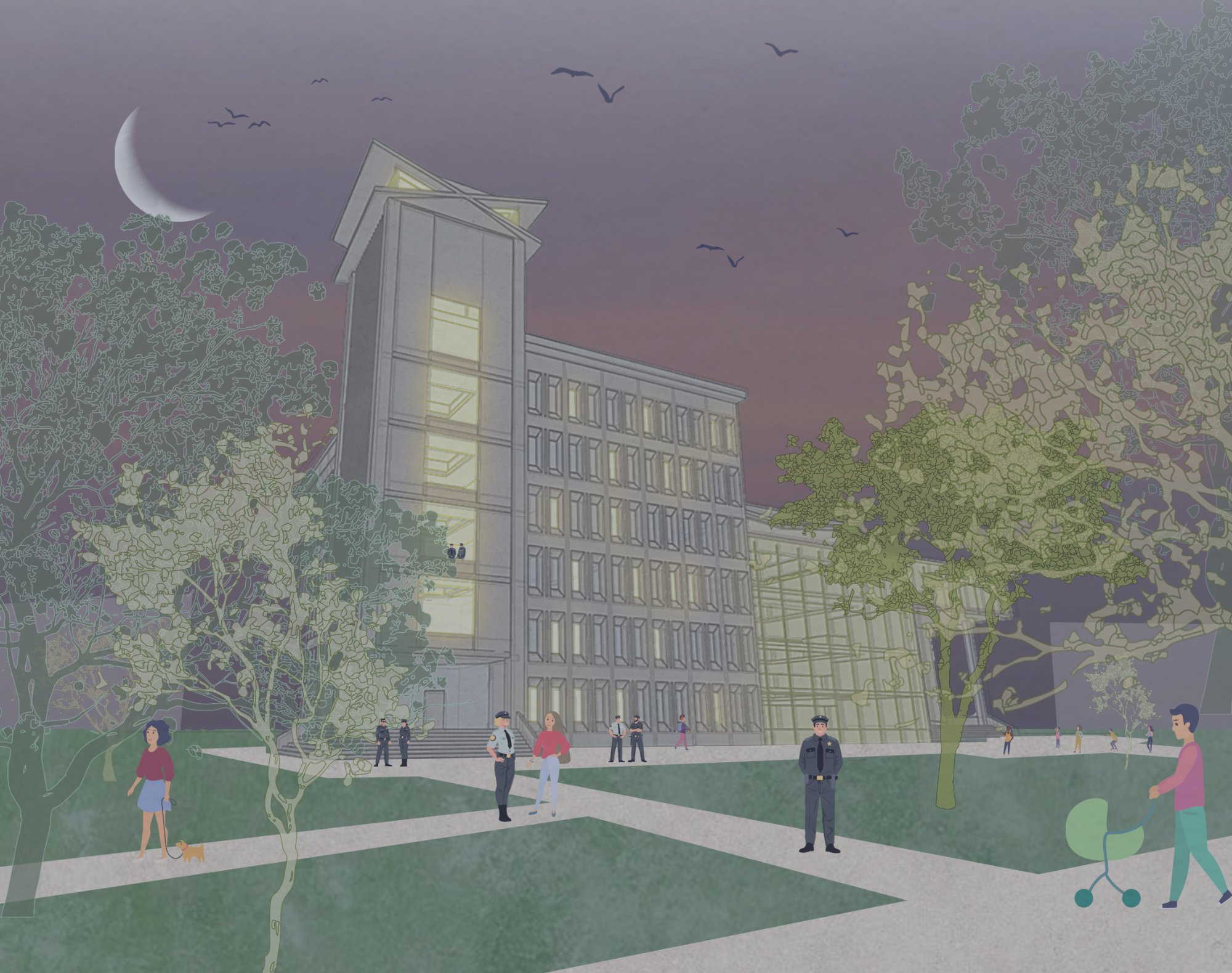 Exterior render of Beacon, a community station in North Charleston
